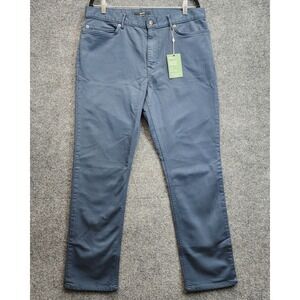 NWT Quince Men's Slim Fit Stretch Cotton 5 Pocket Chino Pants Casual Blue 34x30